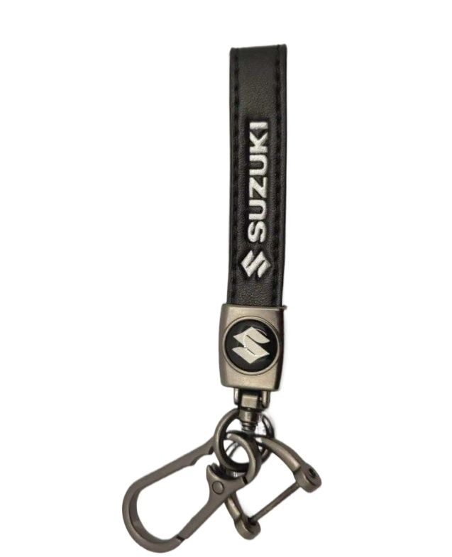 Leather Car Key Fob Key Chain Heavy Duty Keychain for Suzuki
