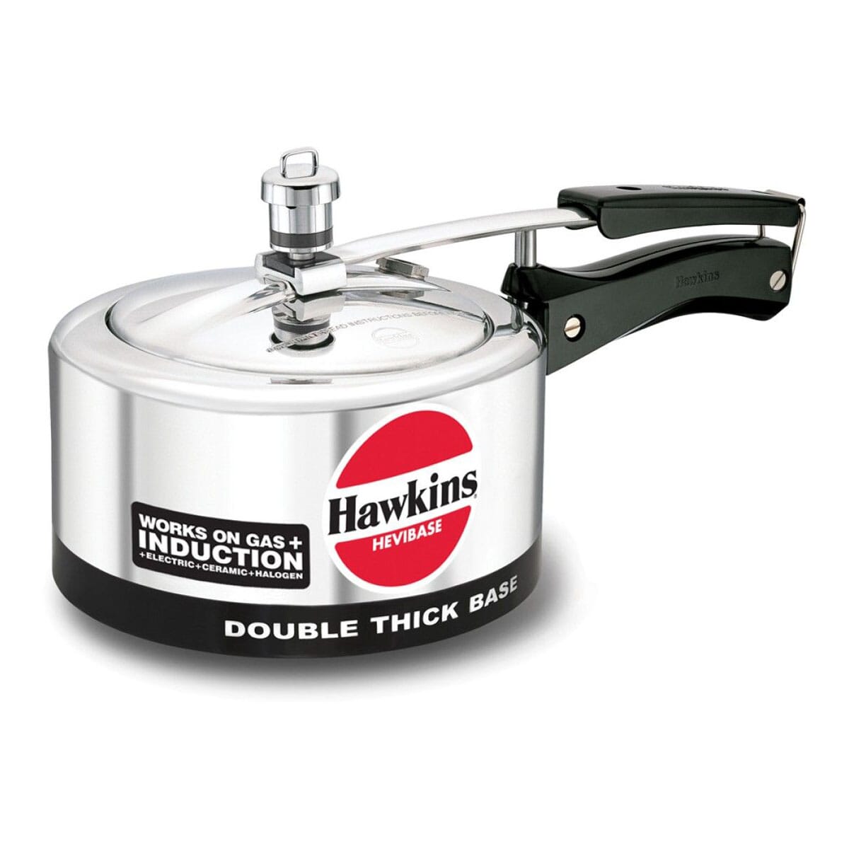 Hawkins Hevibase IH20 Induction Bottom Pressure Cooker 2 Liter Capacity (Aluminium)