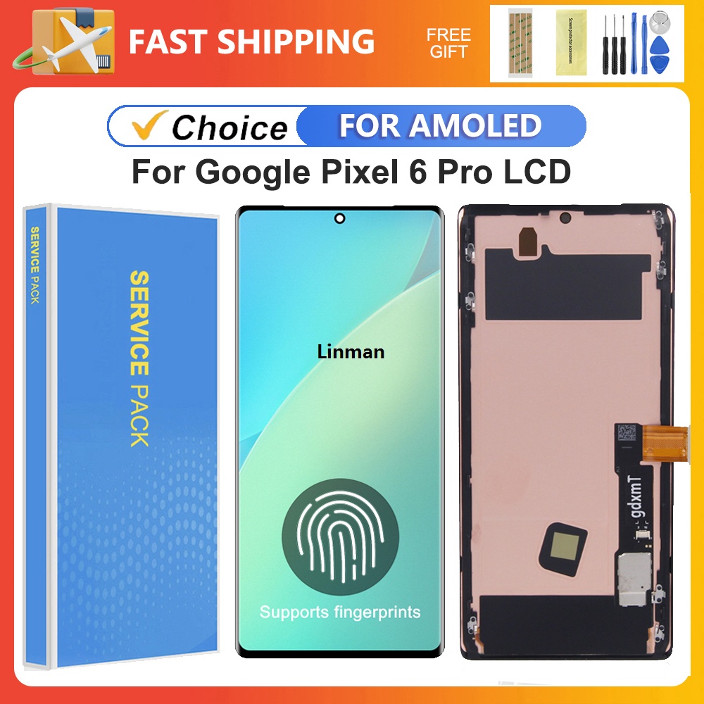 Linman 6.7'' AMOLED For Google Pixel 6 Pro GLUOG G8VOU LCDLuxury Display Touch Screen Digitizer Assembly Replacement