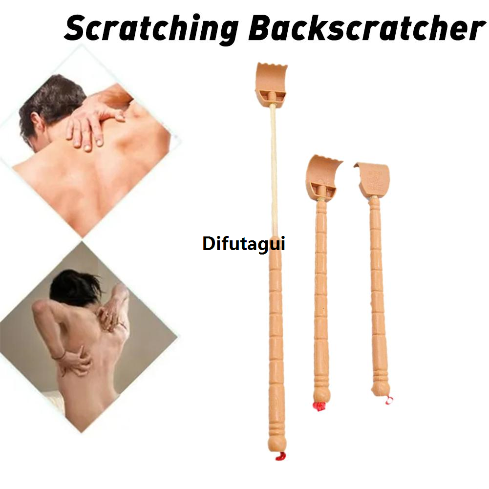 Difutagui 1pc Adjustable Back Scratcher Four Section Retractable Aid Stick 2025 New Scratching Massage Roller Long Wooden Body Itch Tools