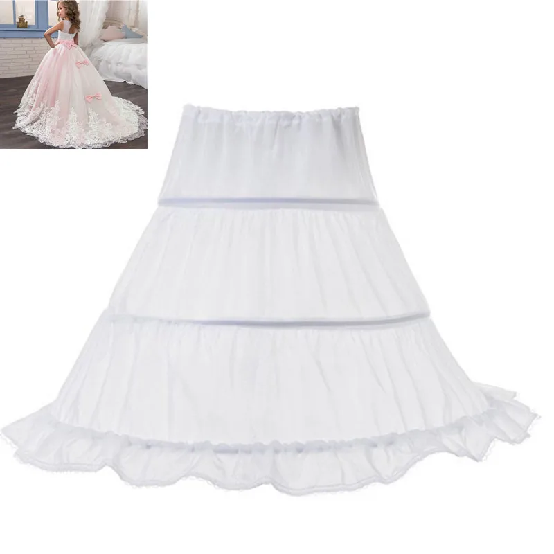 ( WHITE/7-8Y ) Elegant Teen Girls Birthday Party Gown Princess Lace Appliques Bridesmaid Flower Dress for Wedding Kids Formal Prom Long Gown Bles Online DZ-16A-02