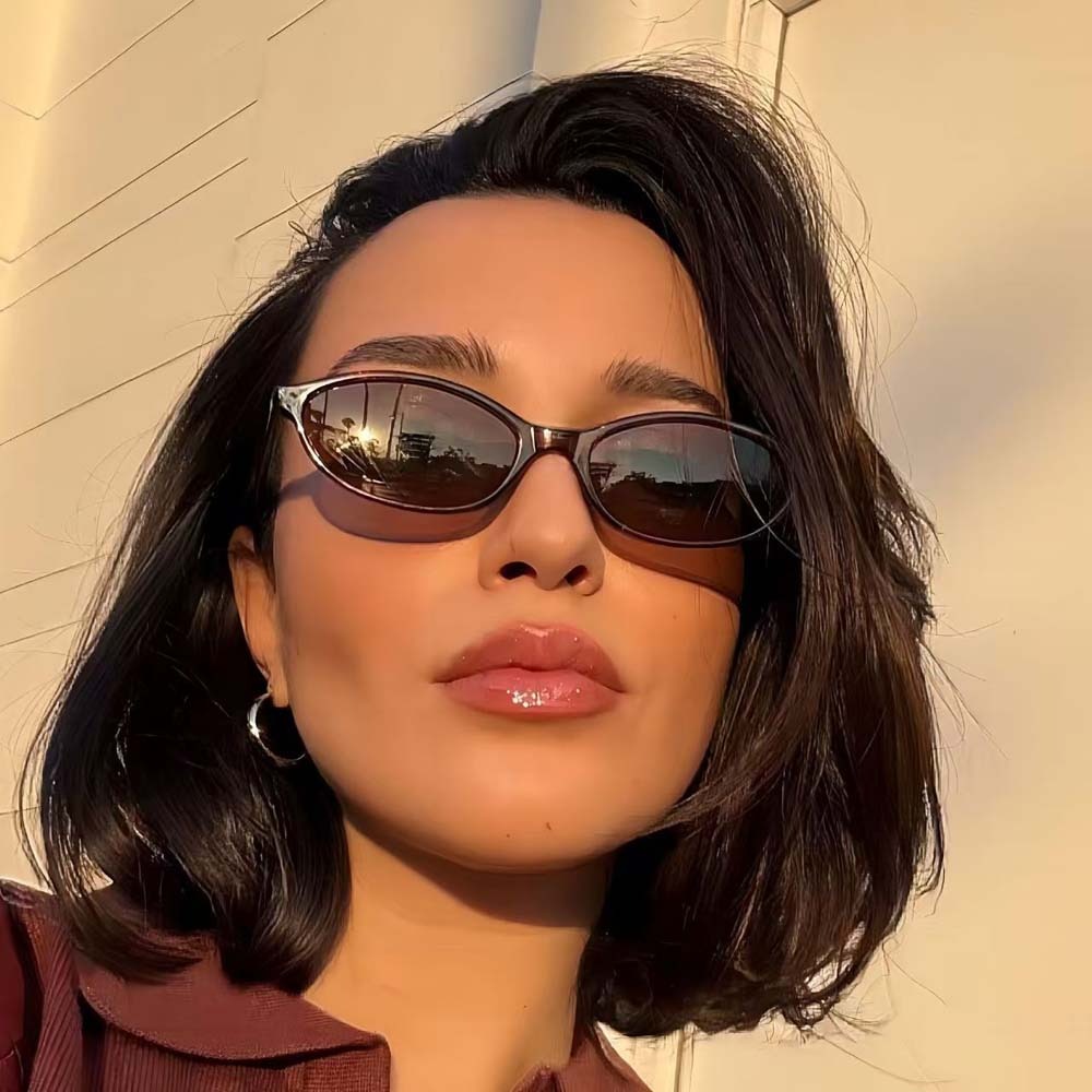 New Retro Cat Eye Sunnies Leopard Print PC Women HD Sunglasses Waterproof Lightweight Anti-UV Glasses Gift