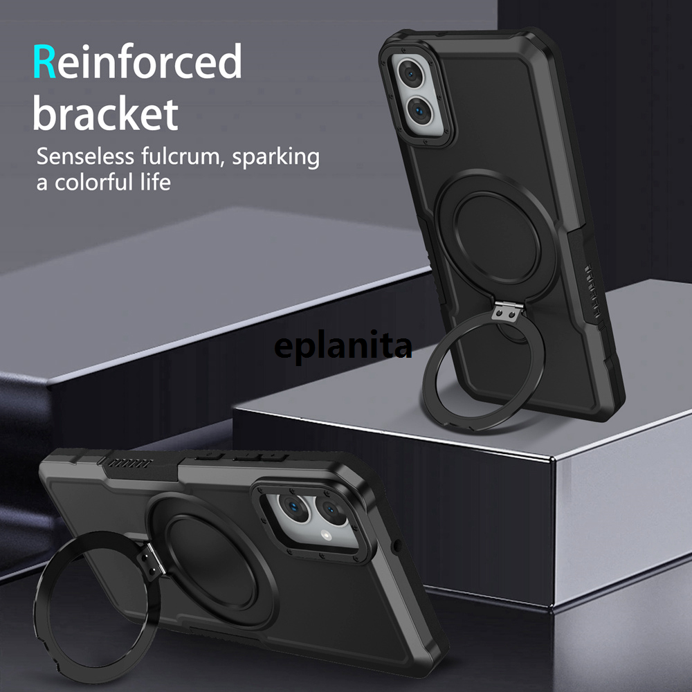 KEYSION Shockproof Case for Samsung A05 A04 A04e A03S A02S Silicone+PC Ring Stand Phone Back Cover for Galaxy M13 5G M04 M02 F04