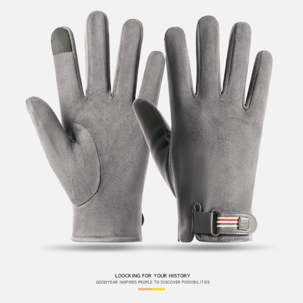 New Touchable Screen Winter Gloves Full Finger Warm Driving Mittens Retro Touch Screen Gloves Women Men