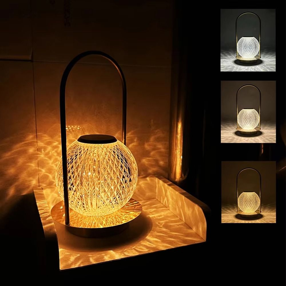 Home Decoration Nordic Metal Table Lamp Dimmable Touch Control Desk Lamp 3 Light Colors Romantic Portable Night Light Bar Counter