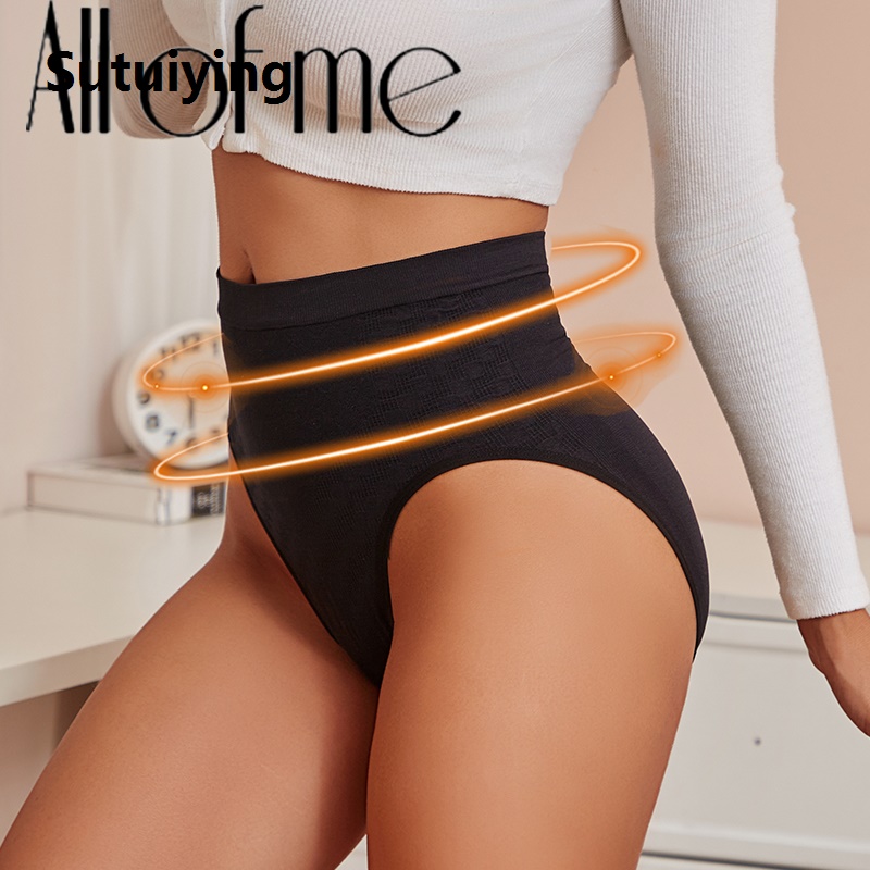 Sutuiying Bodyshaper High Waisted Anti Bacterial Underwear For Women Soft Crotch Briefs Seamless Lady's Intimates Lingerie Shapewear