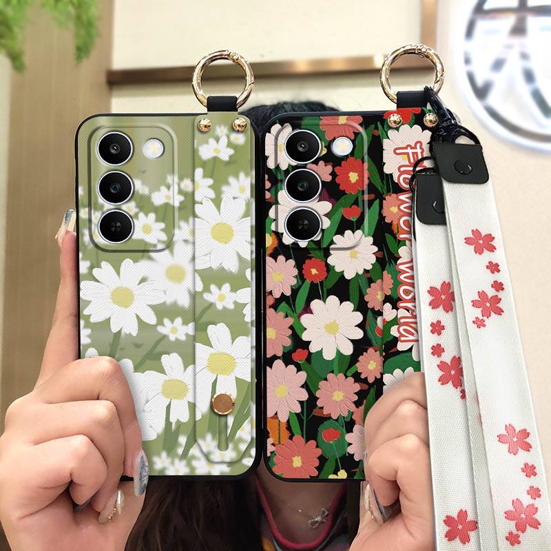 Anti-knock Lanyard Phone Case For Realme C83 5G/P4Lite 5G/C100 5G Kickstand Phone Holder Soft case Durable Ring Silicone