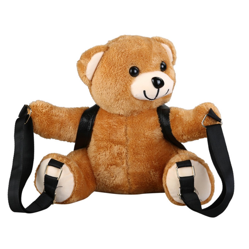 New Large Capacity Stuffed Animal Bear Backpack Sweet Cute Plushie Bag Students Soft Plush School Bag