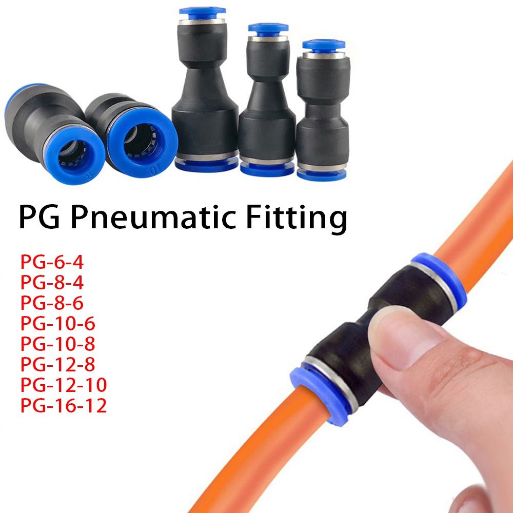 1Pcs Durable Pneumatic Tool Quick Release Connector Push In For Hose Pneumatic Fittings PVC Air Tube PG Series