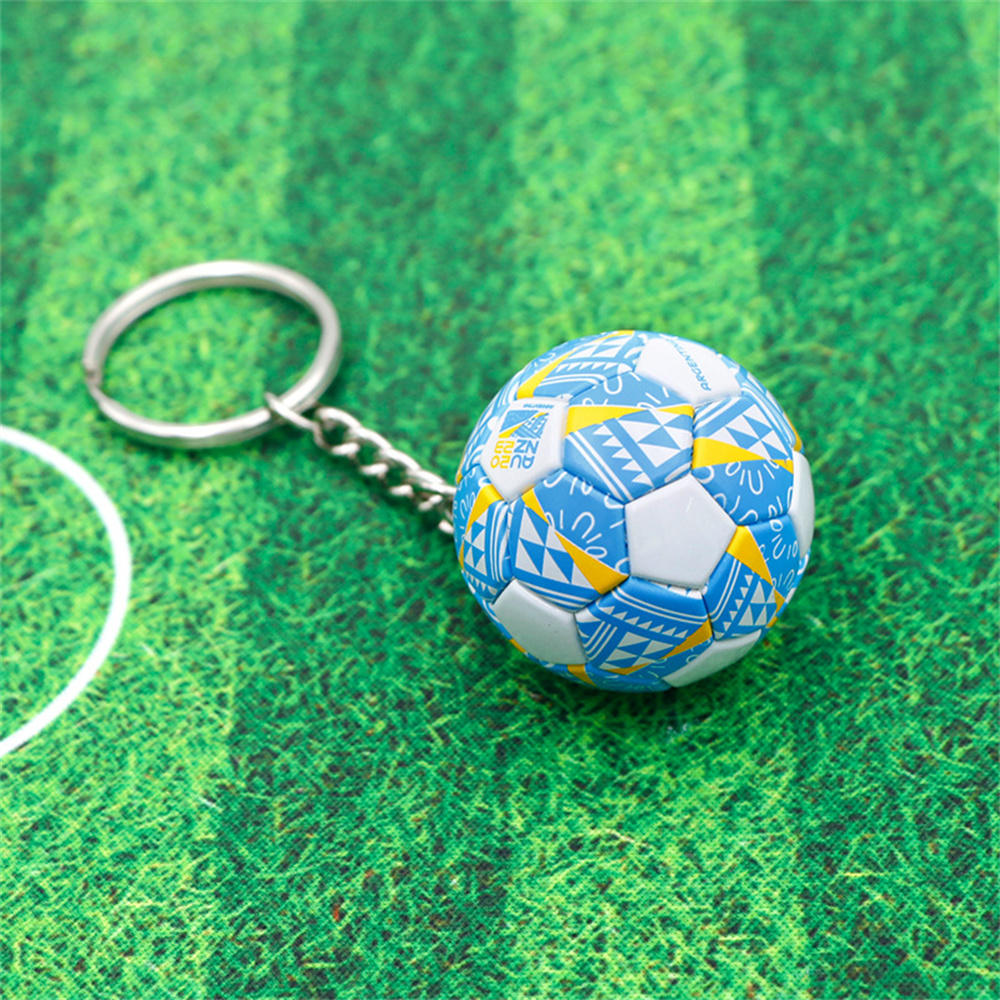 Mini Soccer keychains Unique Colorful Soccer model keychains Creative keychains for Soccer fans Sports competition prizes