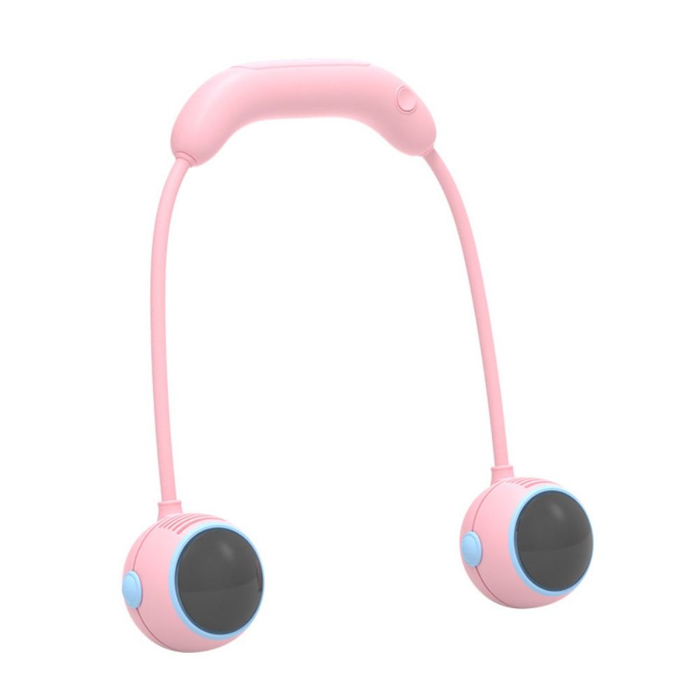 Personal USB Charging Electric Fan Portable Foldable Hanging Neck Fan Ultra Quiet Adjustable Leaf Less Fan Home