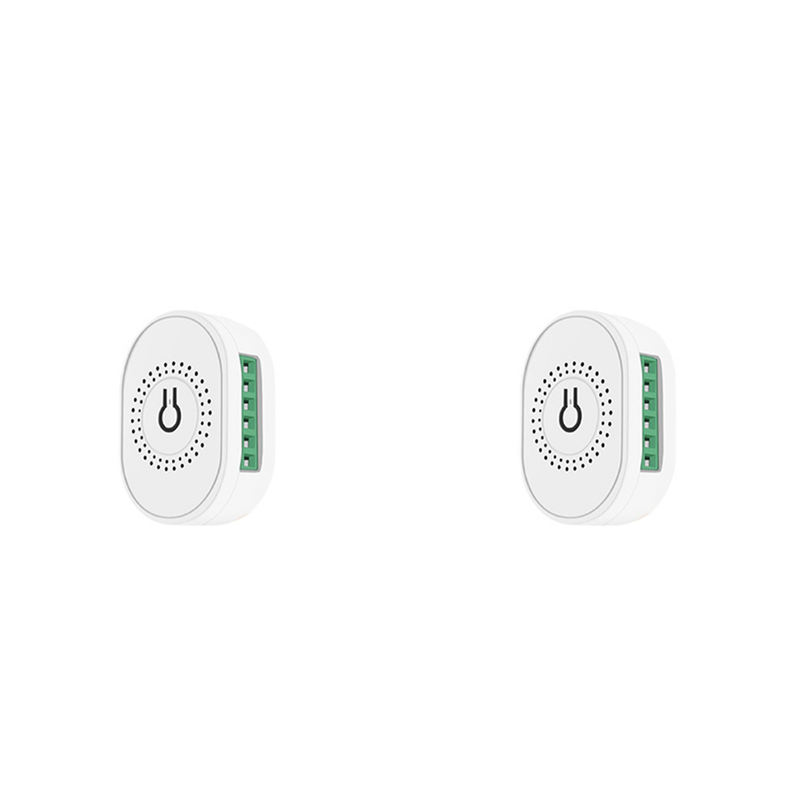 JAERBEE 2X Tuya Smart WiFi Fan Ceiling Fan Switch Module Dual-Mode Reset Voice Switch Controller for Alexa Home White