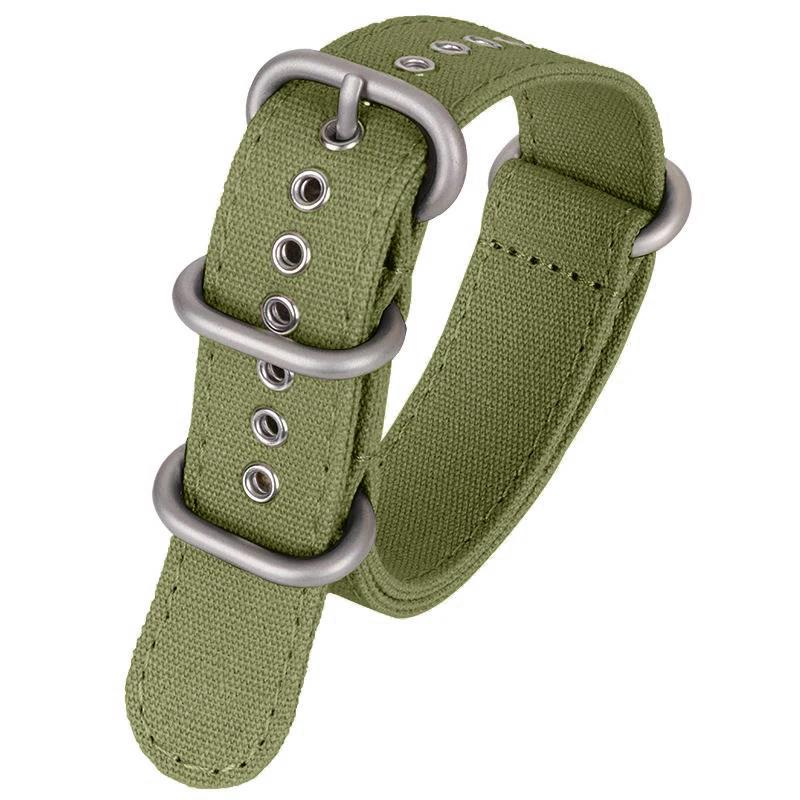 Premium Woven Canvas Watch Band 18mm 20mm 22mm Braided Nylon Strap for 3/4 40mm 44mm for Durable Bracelet