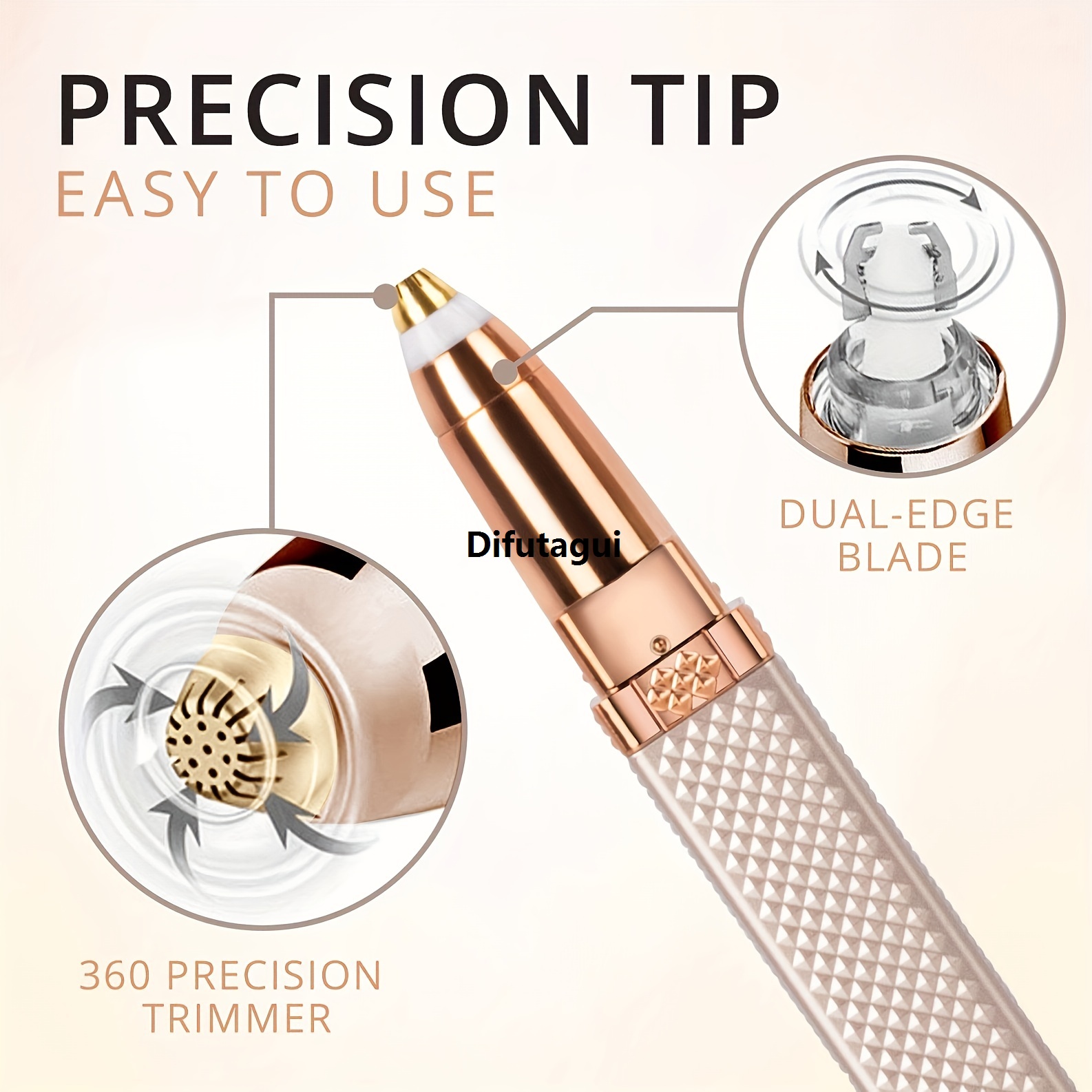 Difutagui 【2025 Version】 2 in 1 Electric Eyebrow Razor Eyebrow Hair Removal for Luxury Women Painless Hair Shaver Rechargeable Face Eyebrow Lips Body Arms