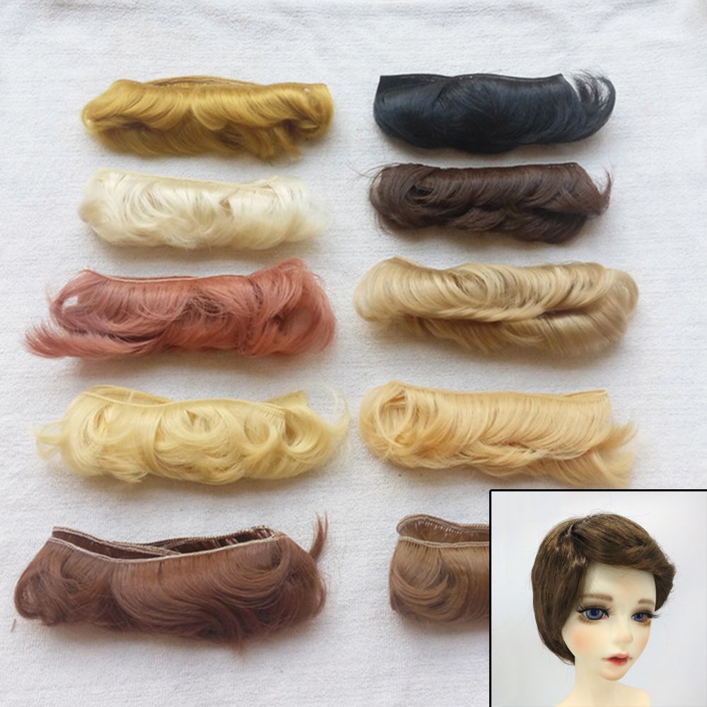 5CM DIY Accessories High-Temperature Short Curly Wigs Doll Fringe Hair Mini Tresses Toy Toupee