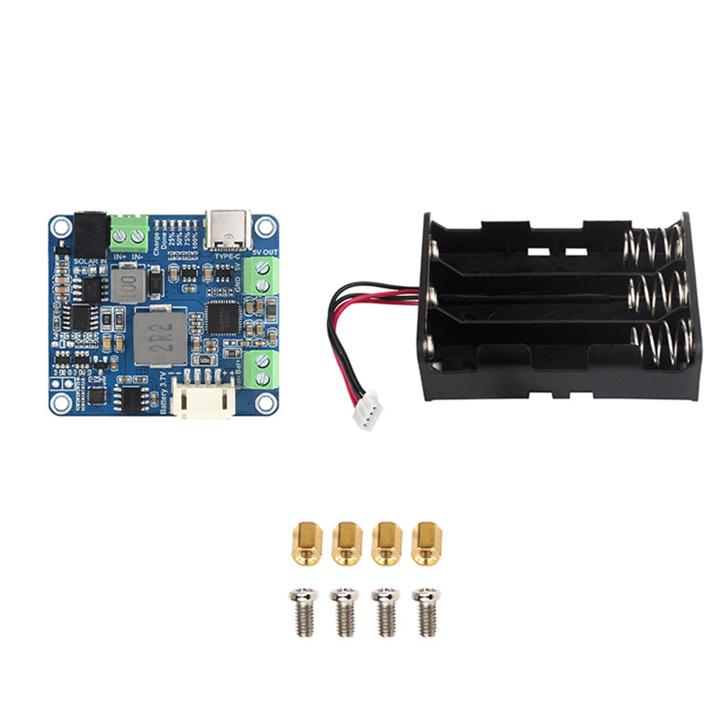 High Quality Solar Power Manager Module +Battery Case MPPT Supports 6V-24V Solar Panel Type-C 5V/3A Regulated Output Module