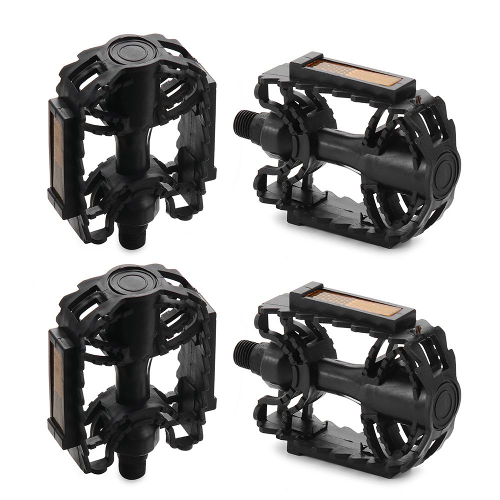 2 Pairs Cycling BMX Reflective MTB Flats Bicycle Pedals Platform Pedal Mountain Bike Pedal