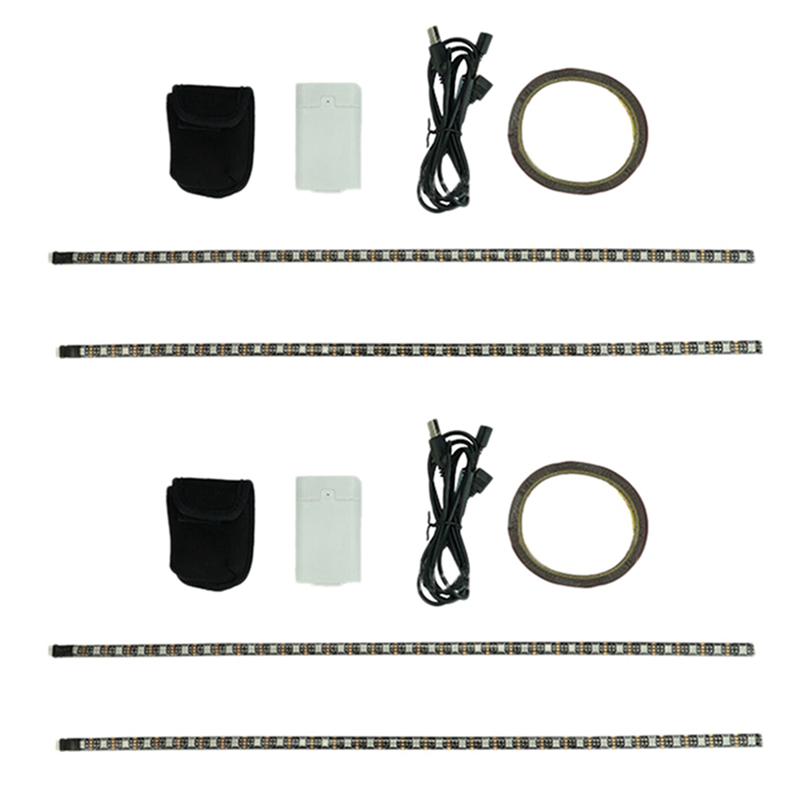OYPFXMI 2X Waterproof Electric Scooter Foldable LED Strip Lights for Skateboard, Scooter, Decoration for M365 1S