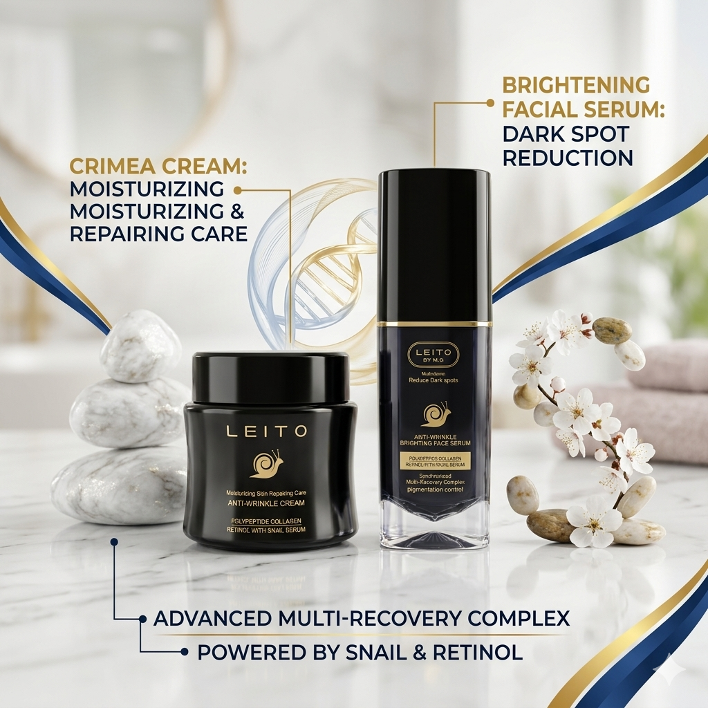 Leito Snail Moisturizing Anti Wrinkle Skincare Set 30ml Each