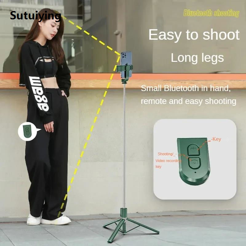Sutuiying Mobile Phone Selfie Stick Bluetooth Tiktok Live Integrated Bargain price Telescopic Portable Camera Stand Tripod Universal