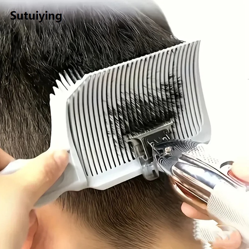 Sutuiying 1PC Fading Comb Professional Barber Clipper Blending Flat 2025 New Top Hair Cutting Comb For Men Heat Resistant Fade Brush