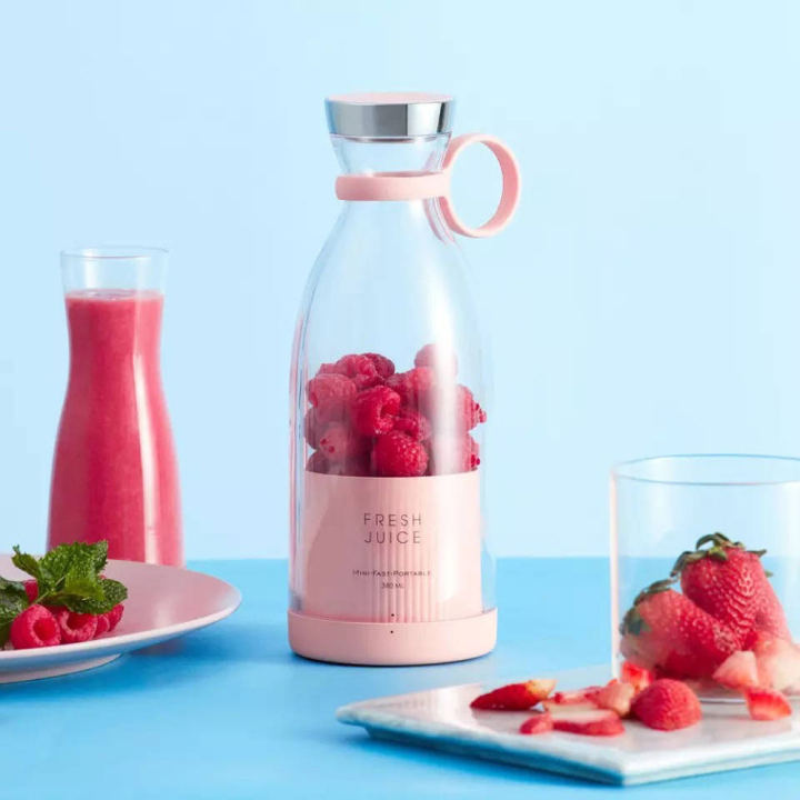 380ML Blades Mini USB Rechargeable Portable Electric Fruit Juicer Smoothie Maker Blender Machine Sports Bottle Juicing Cup Juicers