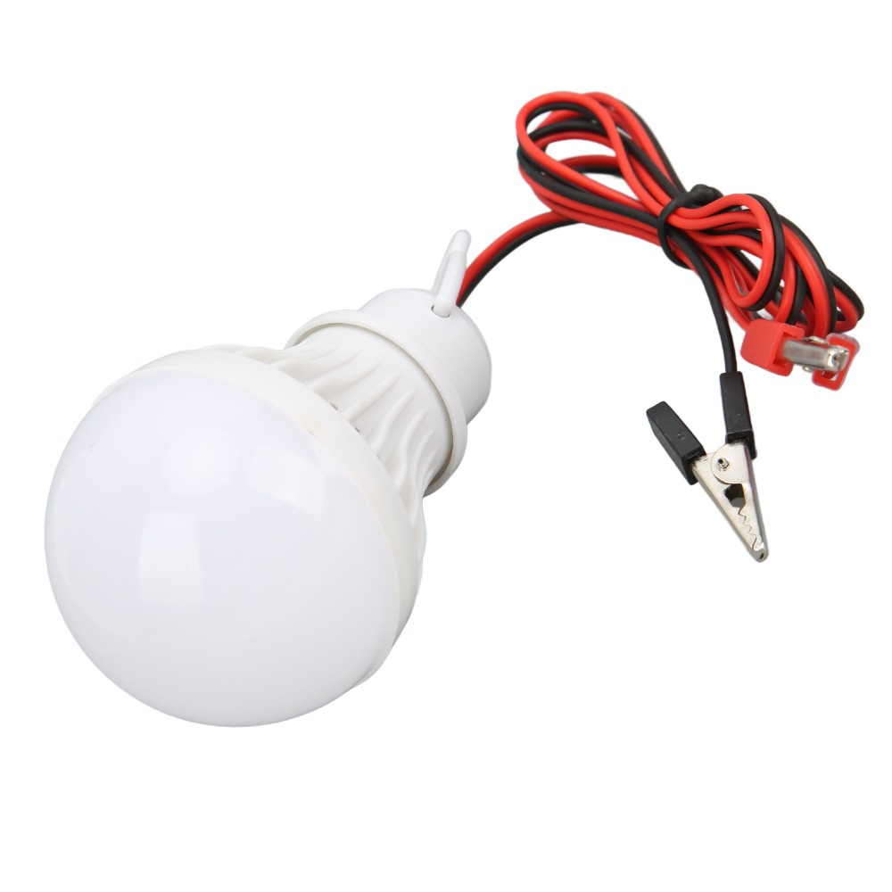 Durable 12V 5W LED Camping Lantern Plastic With Hook Portable Tent Light Emergency Light Bulb Fishing