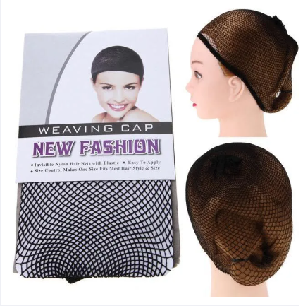 Wig Cap | Nylon Stretch | Unisex | Net Wig Cap | Hair Accessory Set (Black) | 1 Piece