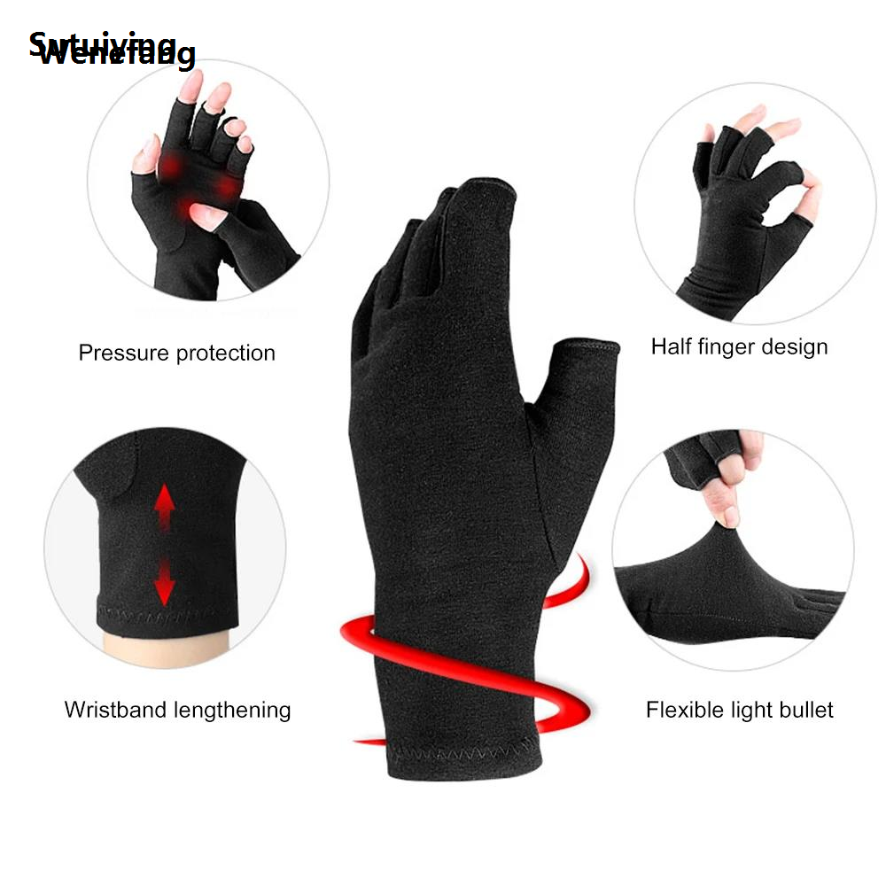 Wenefang Sutuiying 1Pair Compression Arthritis Gloves Wrist Support Cotton Joint Pain Original Relief Hand Brace Women Men Therapy Wristband Carpal Tunnel