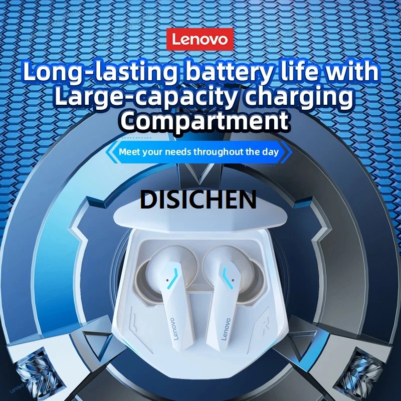 DISICHEN Original Lenovo GM2 Pro Airpods Bluetooth Wireless Earbuds Low Luxury Latency With Mic Earphone HD Call Dual Mode Gaming Headset Sales promotion