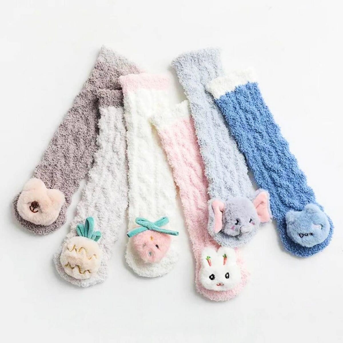 Warm Winter Animal Stuffed Long Socks For Kids