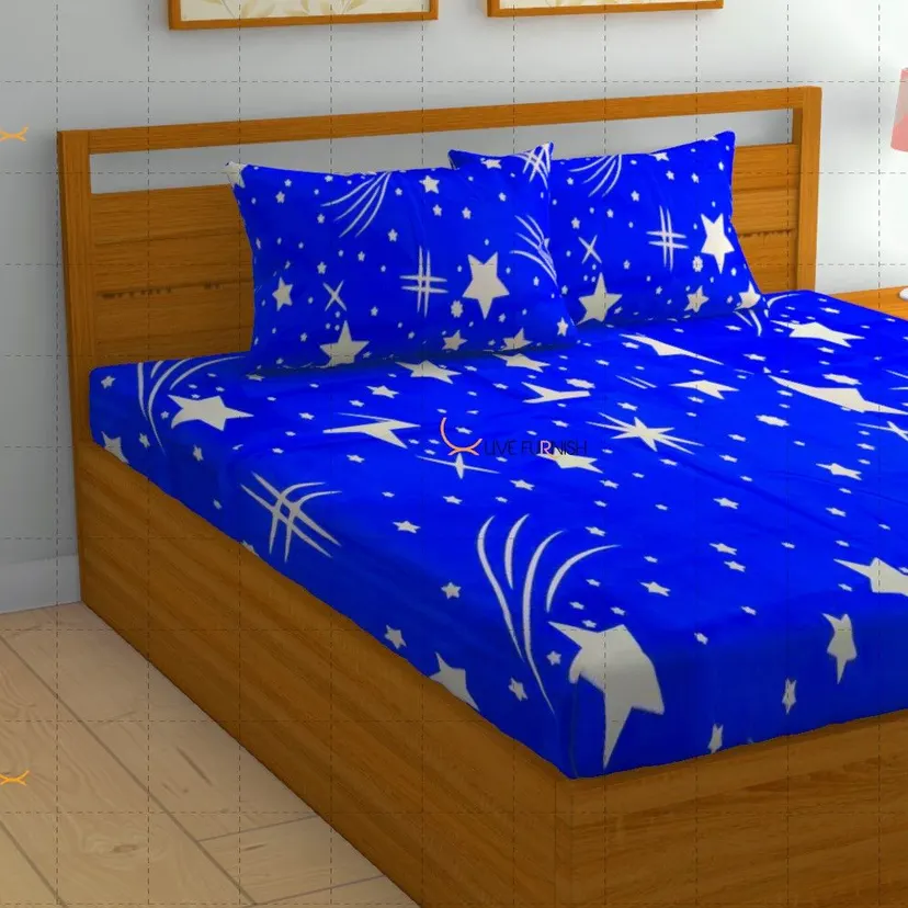 Blanket Cover + King Size Cotton Bedsheet + 2 Piece Pillow Cover Flower Printed