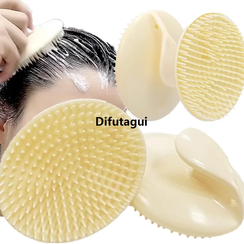 Difutagui Hair Scalp Massager Shampoo Brush Dandruff Treatment Fashion Soft Bristles Scalp Scrubber for Both Wet Dry Hair