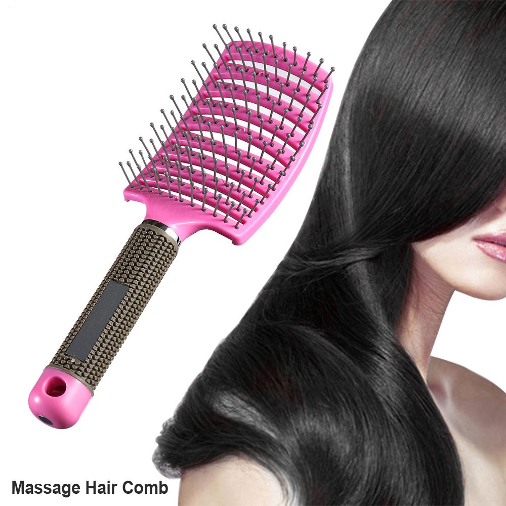 1pcs New Scalp Wide tooth Curved Hair Comb Massager Brush Anti-static Hairdressing Styling Tools