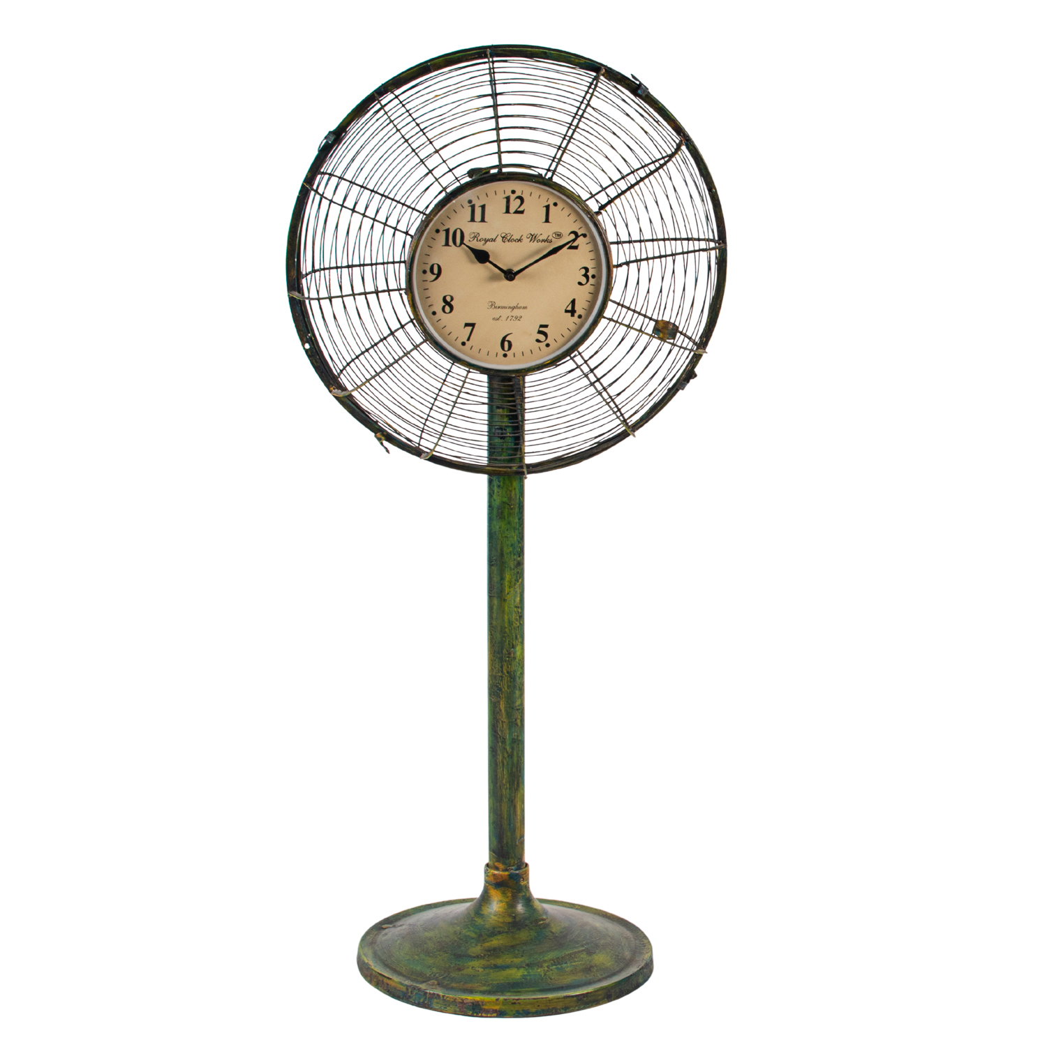Fan Stand with Clock | Antique & Rustic | Home Decor