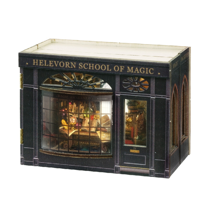 DIY Book Nook Kit With 3D Puzzle Model Building Bookend Toy MINI-