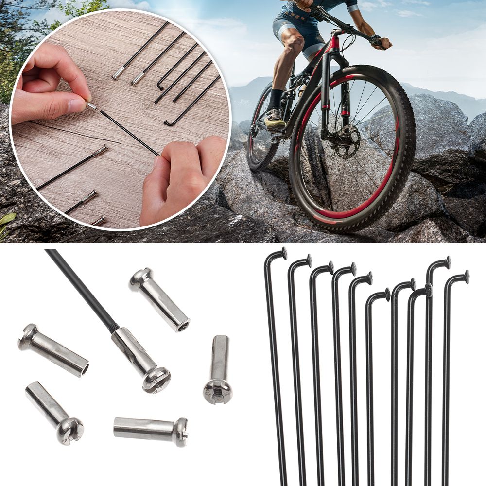 10pcs Outdoor High Strength With Nipples Bicycle Spokes Mountain Road Bikes Bike Repair Bicycles Spokes Wires