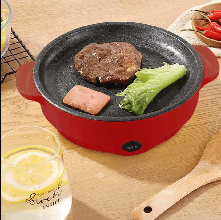 Motoso Electric Baking Pan | Portable Multifunctional Cooker | Mini Frying Pan | Smokeless BBQ Grill | Hot Pot Combo | Epsa tradersNon-Stick Cooking Pan | Roasting | Grilling | Frying | Compact Household Appliance | Adjustable Temperature |