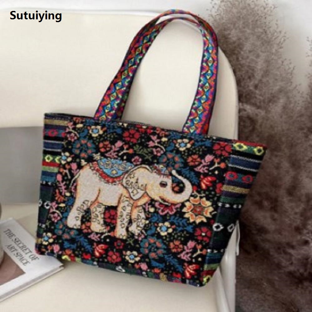 Sutuiying Travel Bag Daily Bags Casual Handbags Shopping Bags Handmade Fashion 2025 New for Travel Dating Party Home Traditional Women Tote Bag