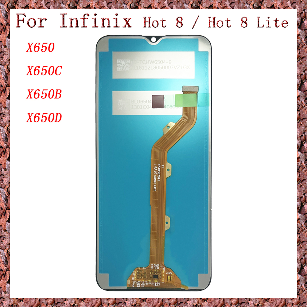 Clearance sale 6.52 | TFT LCD Screen For Infinix Hot 8 X650C X650B X650D Hot 8 Lite X650 LCD Display Touch Screen Digitizer Full Assembly