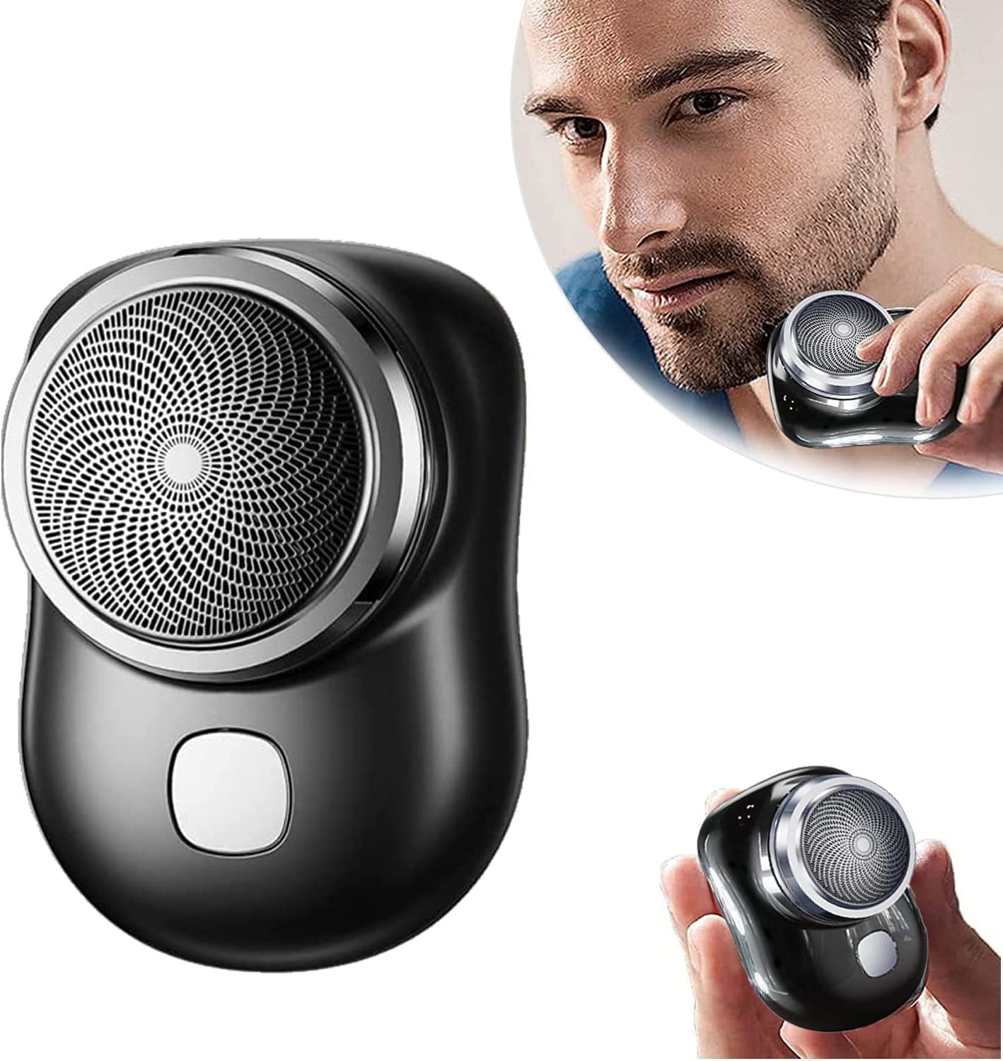 Mini Electric Shaver for Men Type-C Rechargeable Portable Pocket Razor Foil Shaver Wet & Dry Use Suitable for Home Outdoor Travel Car Multicolor