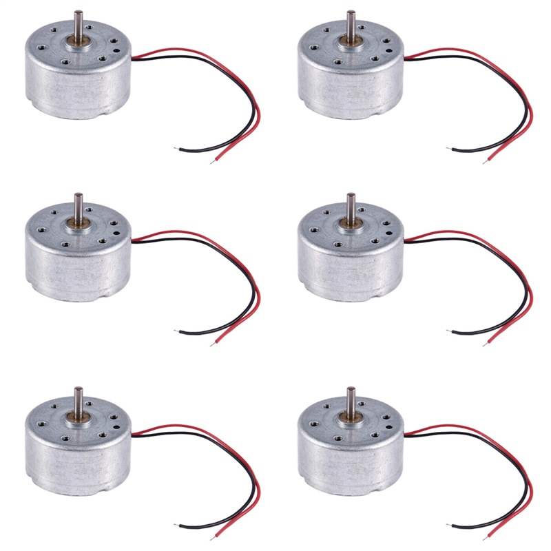6X 1700-7300RPM 1.5-6.5V High Torque Cylinder Electric Mini DC Motor