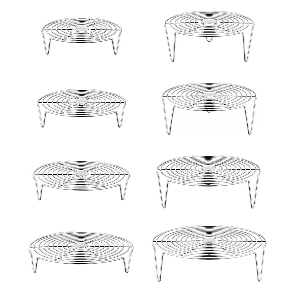 Kitchen Tableware 304 Stainless Steel Steamer Rack Round Multifunction Cooking Rack Pot Steaming Tray Kitchen Accessories