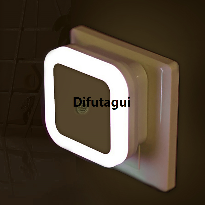Difutagui Lighting Square Child Control Sensor Light Plug USA 220VLED] [802E9A44 Affordable Night Light EU Mini Night Light Living Room Bedroom