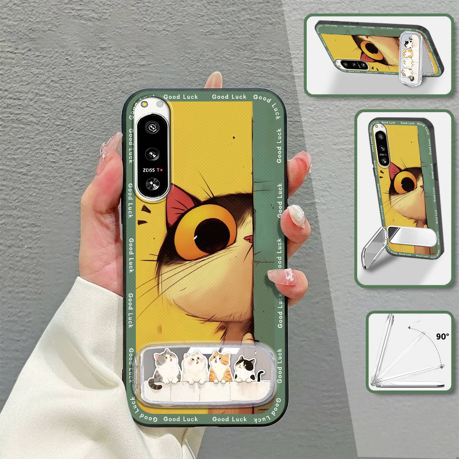 Anti-dust Makeup Mirror Phone Case For OPPO K10 4G Anti-knock Embroidery Durable Cute Full wrap Cartoon 3D Back Cover