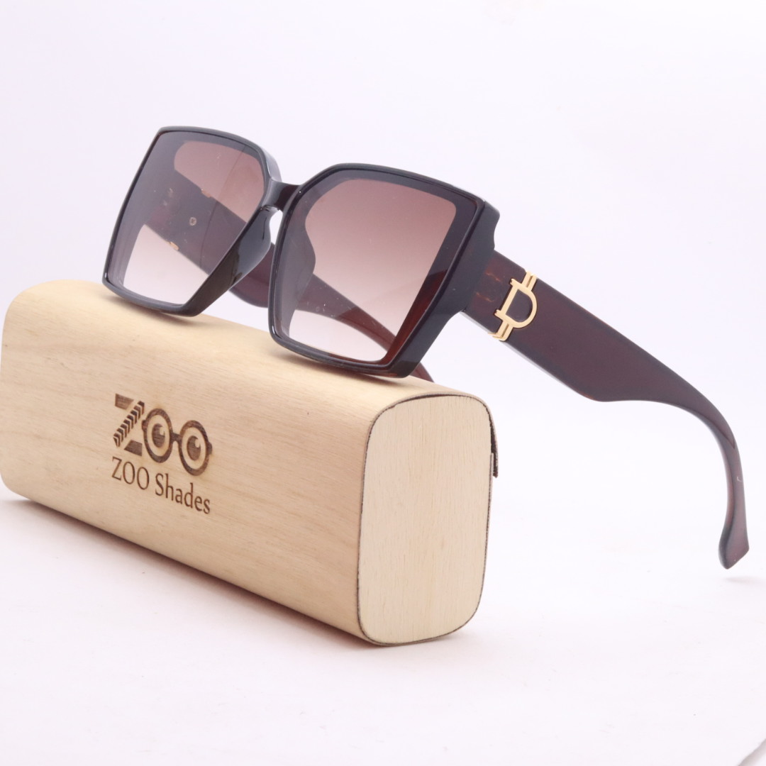 D Brown Squae Design New Sunglasses For Women