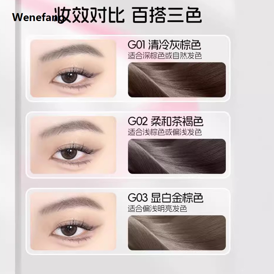 Wenefang VEECCI Double Headed Eyebrow Pencil Dye Eyebrow Naturally Ultra-fine Long-lasting Wild Eyebrows Makeup