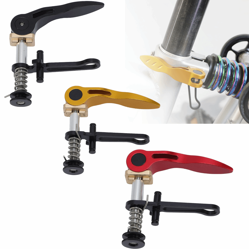 Durable Aluminum Alloy Bike Seatpost Clamp High Strength Quick Release Folding Cycle Seatpost Clamp Lightweight Handle Seatpost Clamp for 3sixty/Brompton Folding cycle Folding Bicycles