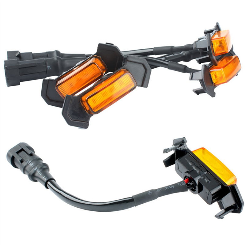 JINMY 2X for 2016 -2020 Front Grille Lighting LED Grille Lights Kit 4 PCS(Amber Shell Yellow Light)