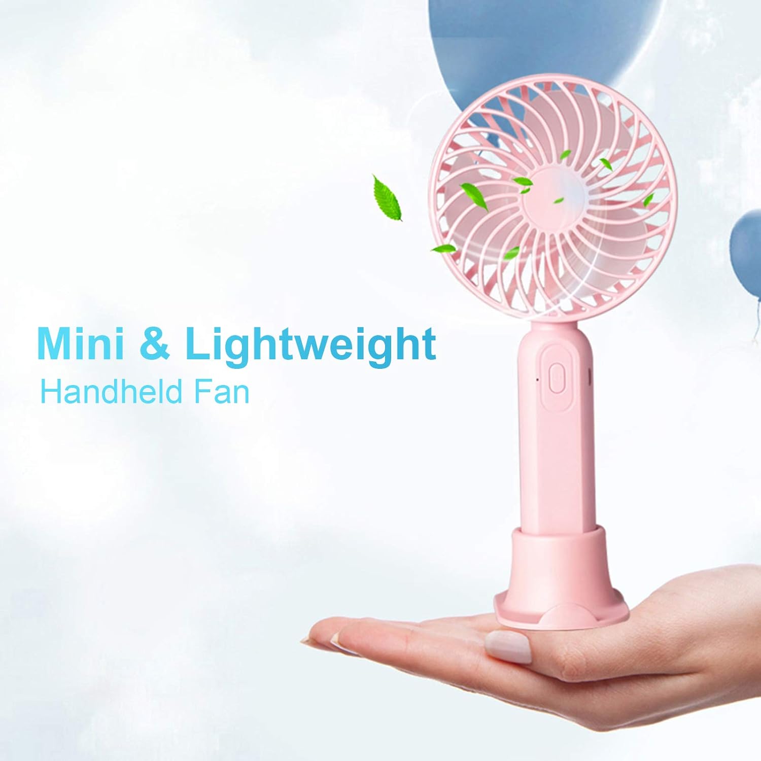 USB Mini Handheld Fan Outdoor Portable Re able Cooling Fan with Mobile-Phone Holder for Outdoor Travel Home Office